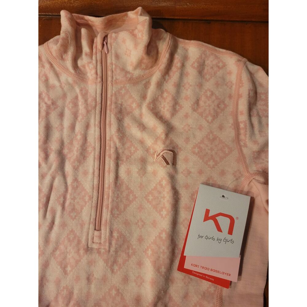 Kari Traa 100% Merino Wool Rose Half Zip Top Womens Large Dream - Picture 3 of 4
